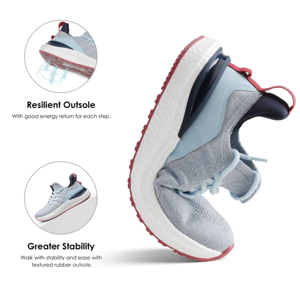 Slip on Walking Sneakers - HAZE BLUE - 2